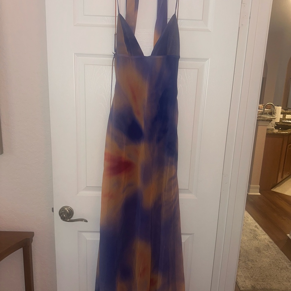 Zara Vibrant Tie-Dye Maxi Dress